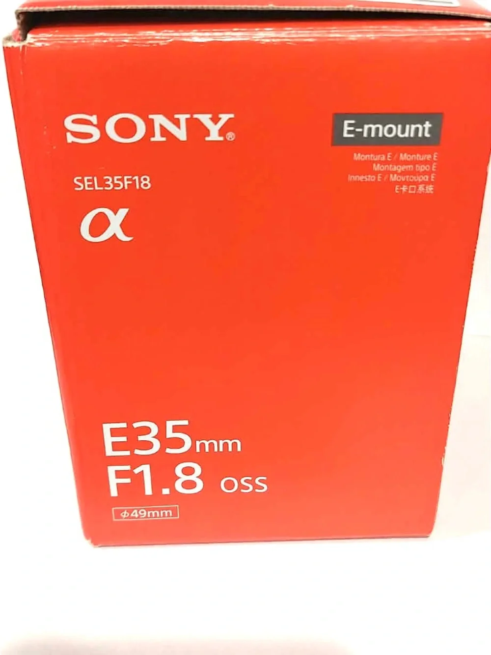 Sony OSS e35mm f1.8 Lens